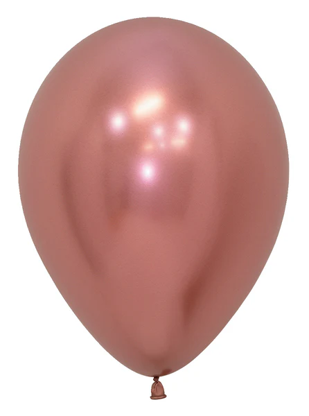 5" Latex Balloons (100 Per Bag) Reflex Rose Gold Sempertex/Betallatex