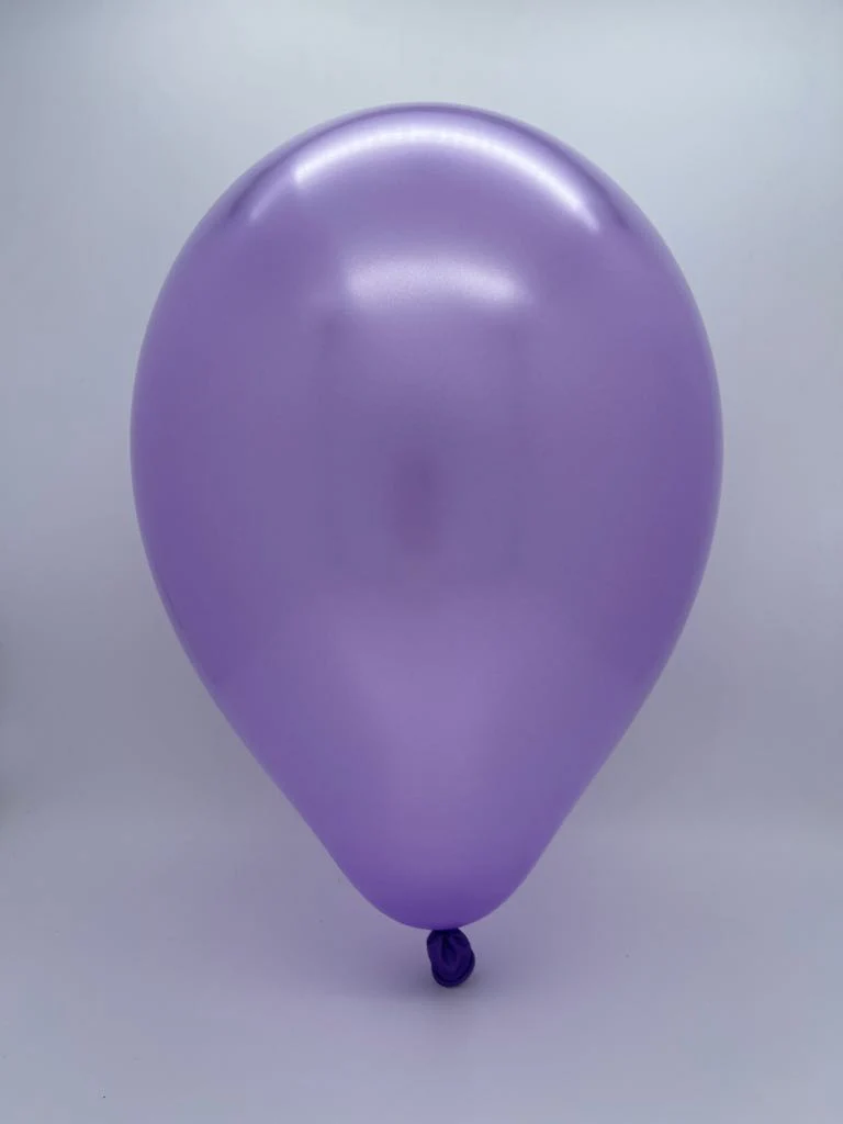 5" Metallic Lavender Decomex Latex Balloons (100 Per Bag) - Image 2