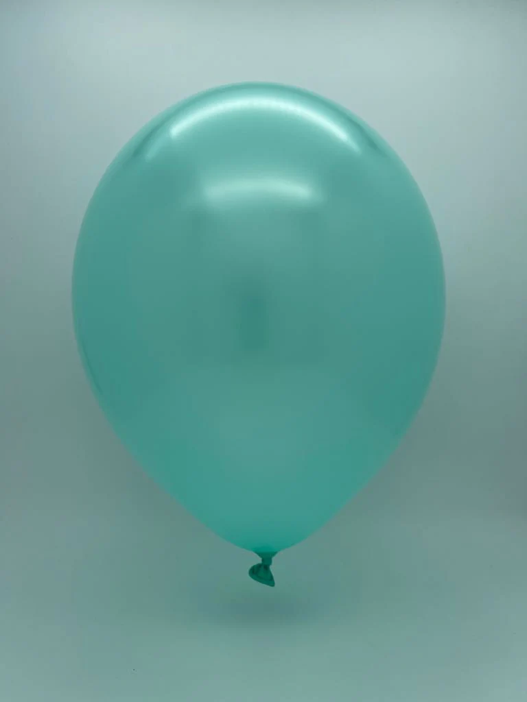 5" Pearl Metallic Seafoam Tuftex Latex Balloons (50 Per Bag) - Image 2