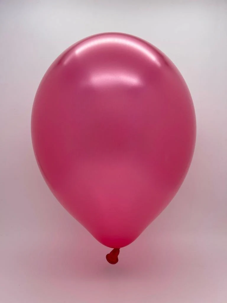 5" Tuftex Latex Balloons (50 Per Bag) Pearl Metallic Fuchsia - Image 2