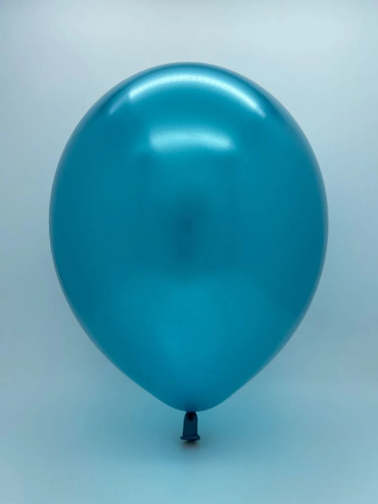 5" Tuftex Latex Balloons (50 Per Bag) Pearl Metallic Teal - Image 2