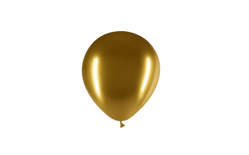 5'' Balloonia Latex Balloons Professional Line Brilliant Gold (100 Per Bag) - Image 3