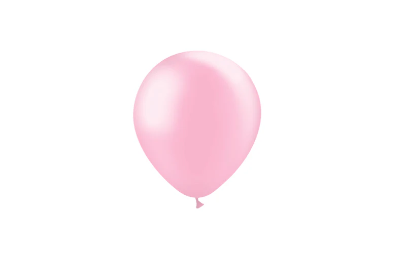 5'' Balloonia Latex Balloons Professional Line Metallic Baby Pink (100 Per Bag) - Image 3