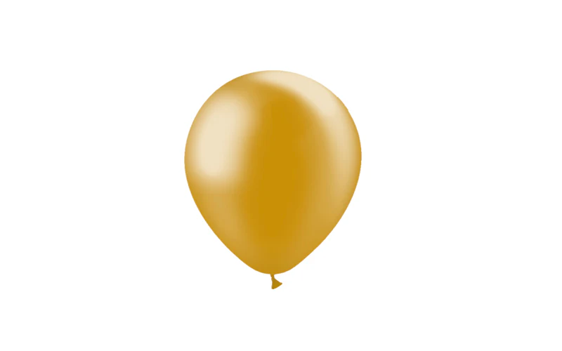 5'' Balloonia Latex Balloons Professional Line Metallic Gold (100 Per Bag) - Image 3