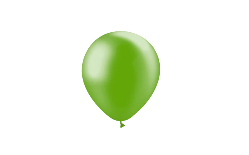 5'' Balloonia Latex Balloons Professional Line Metallic Green (100 Per Bag) - Image 3
