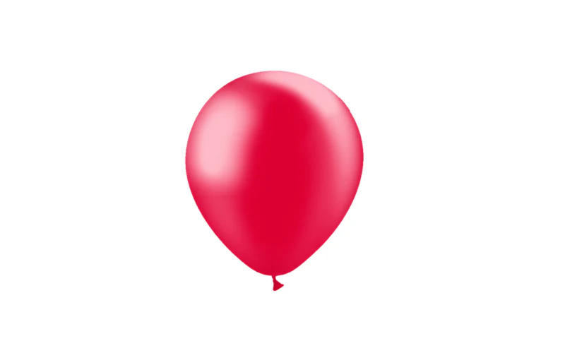 5'' Balloonia Latex Balloons Professional Line Metallic Red (100 Per Bag) - Image 3