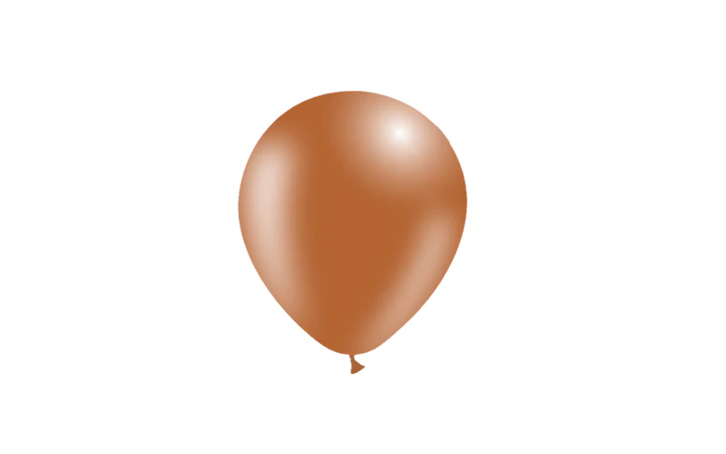 5'' Balloonia Latex Balloons Professional Line Standard Brown (100 Per Bag) - Image 3