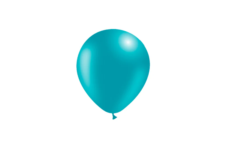 5'' Balloonia Latex Balloons Professional Line Standard Turquoise (100 Per Bag) - Image 3