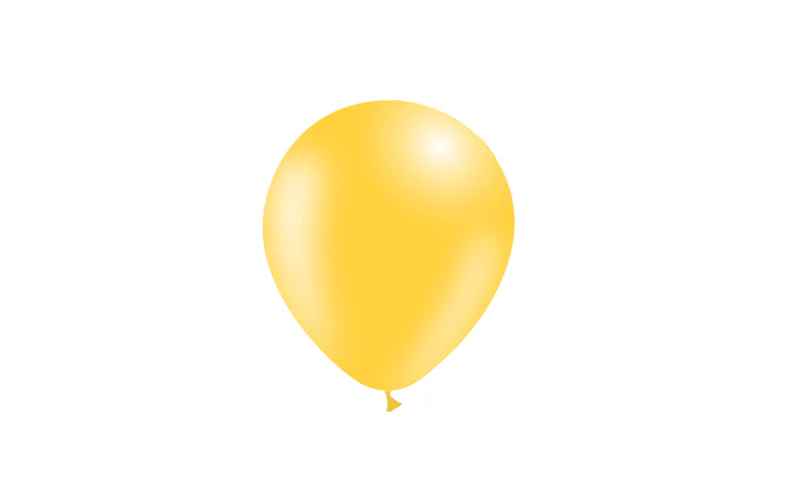 5'' Balloonia Latex Balloons Professional Line Standard Yellow (100 Per Bag) - Image 3