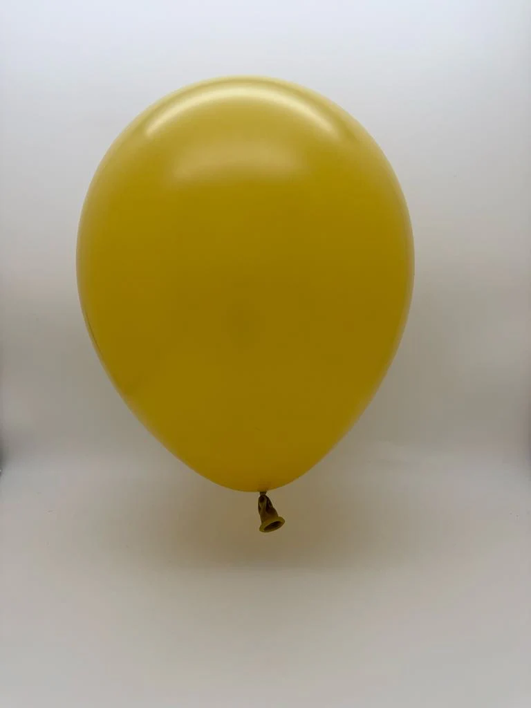 5'' Balloonia Latex Balloons Professional Line Vintage Mustard (100 Per Bag) - Image 2