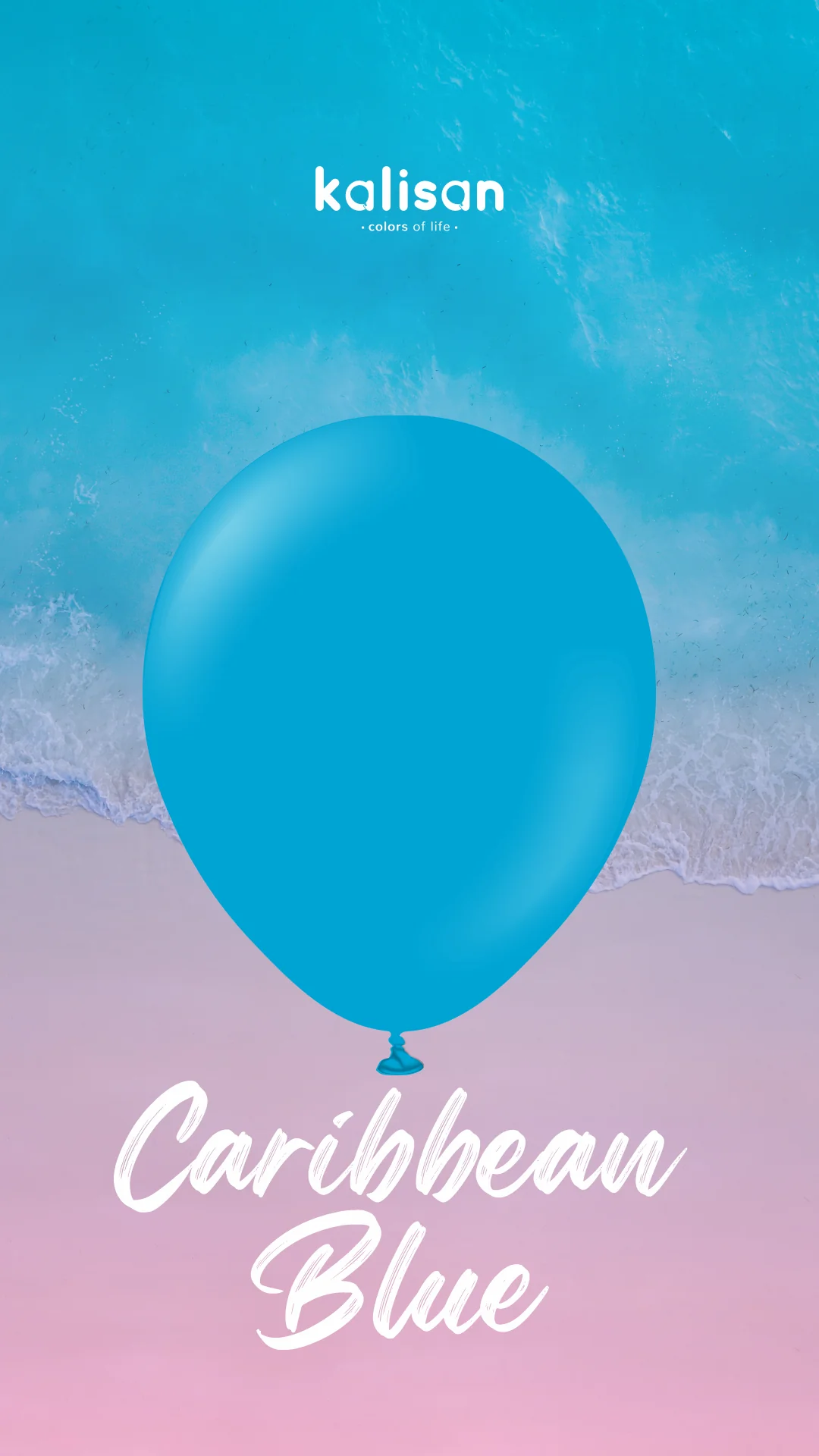 5" Kalisan Latex Balloons Standard Caribbean Blue (50 Per Bag) - Image 4