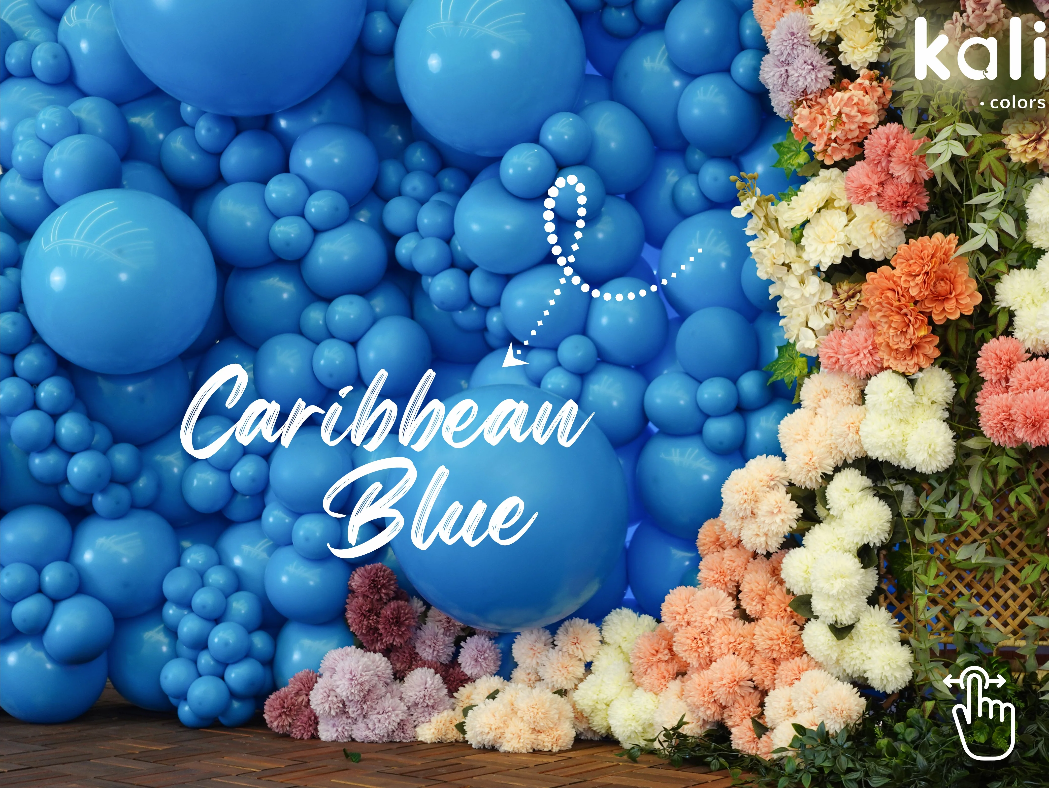 5" Kalisan Latex Balloons Standard Caribbean Blue (50 Per Bag) - Image 6