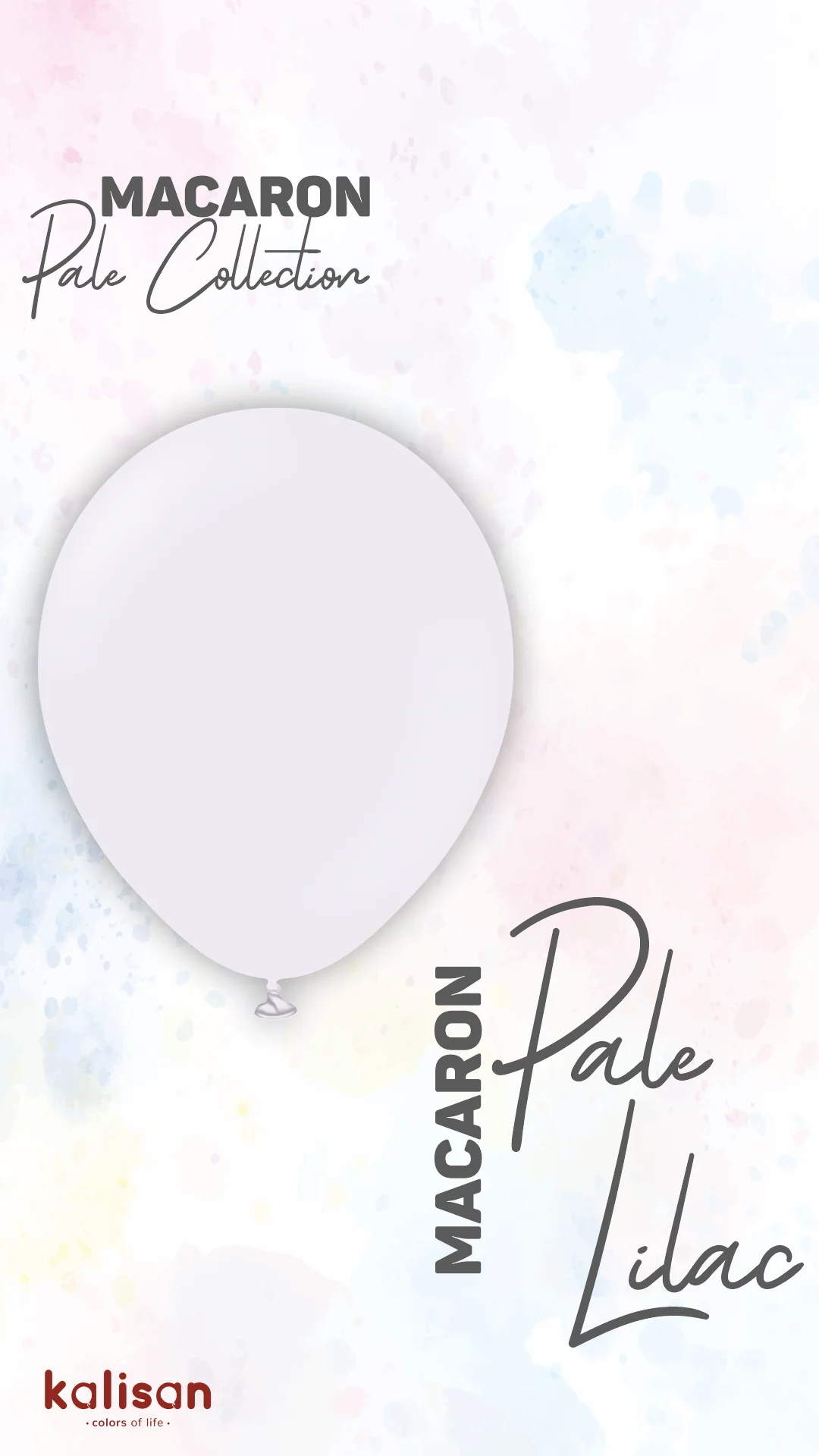 5" Kalisan Latex Balloons Standard Macaron Pale Lilac (50 Per Bag) - Image 5