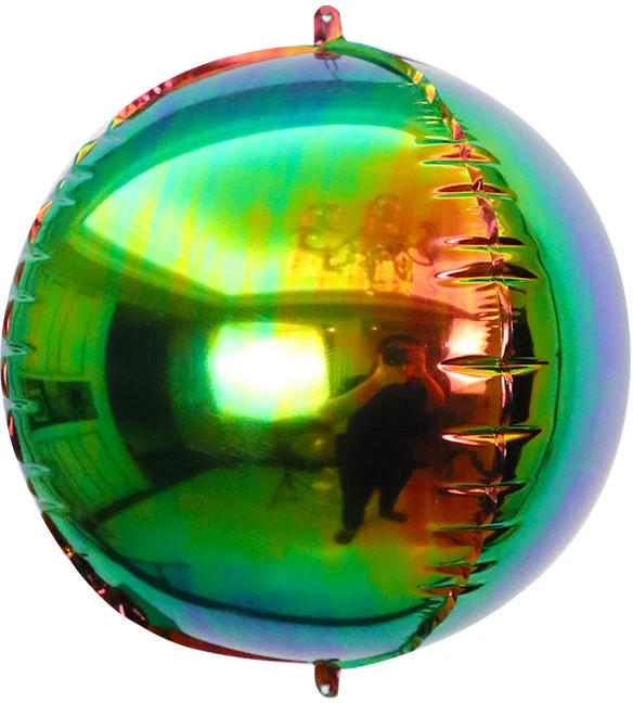 50" Airfill Balloon Pearl Lustrous Red Green *Do not Over Inflate. Inflates with wrinkles.*