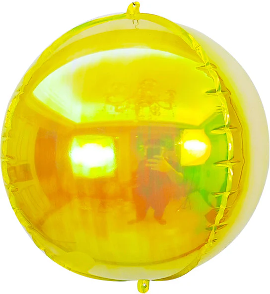 50" Airfill Balloon Pearl Lustrous Iridescent Yellow *Do not Over Inflate. Inflates with wrinkles.*