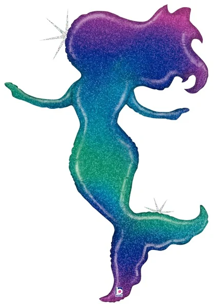 52" Holographic Glitter Mermaid Foil Balloon