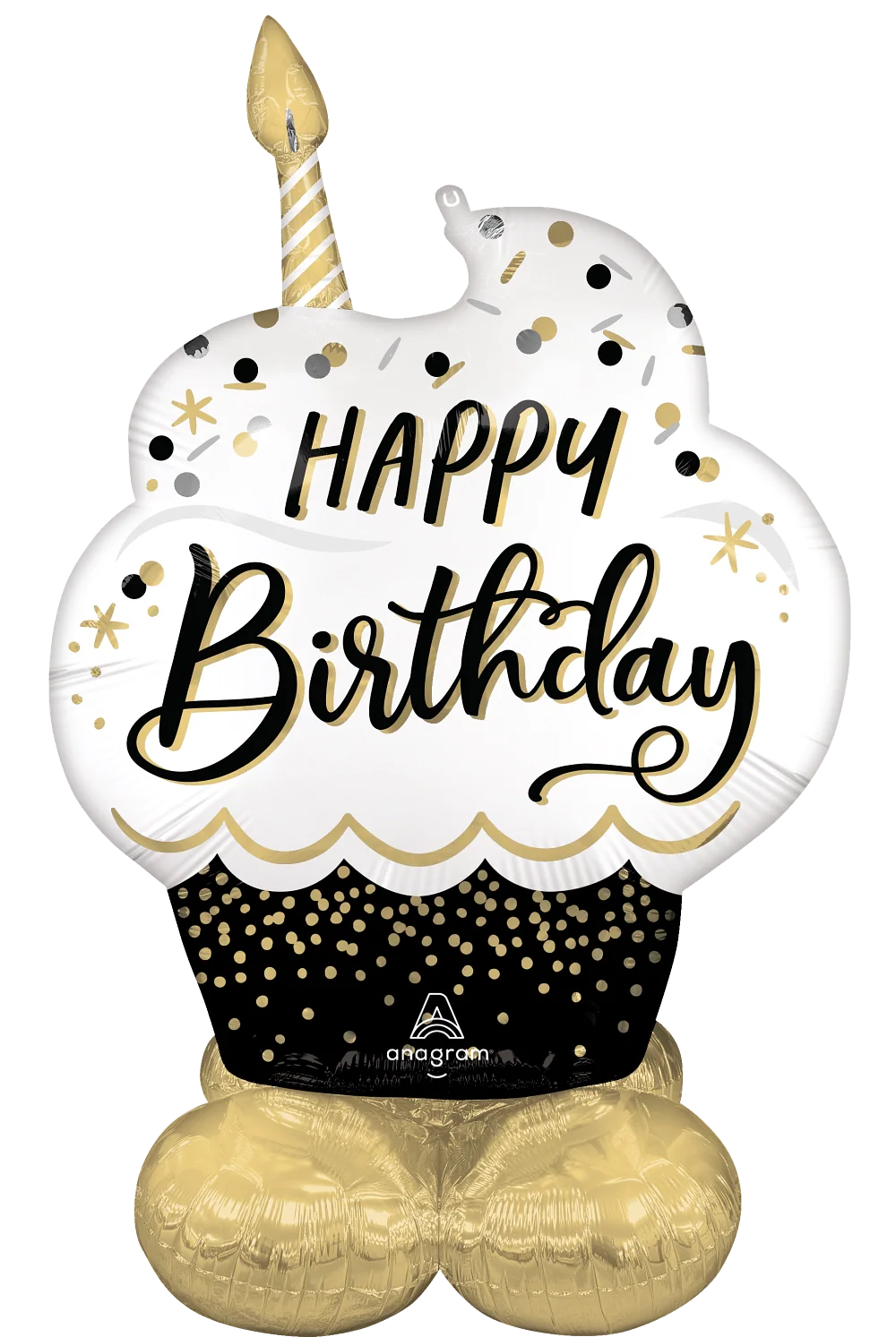 52" Consumer Inflatable AirLoonz Satin BSG Happy Birthday Wishes Foil Balloon