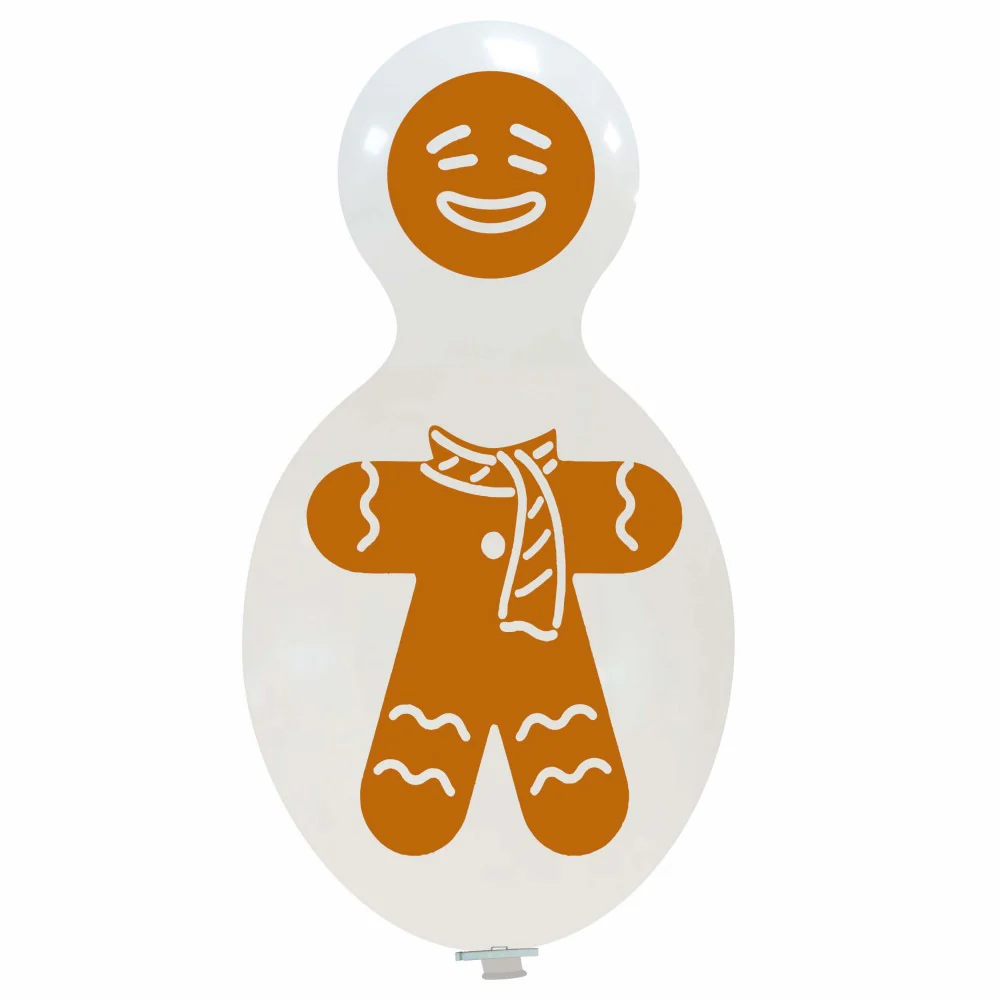 59" Gingerbread Man Single Sided (1 Per Bag) Cattex Brand Printed Latex Balloons