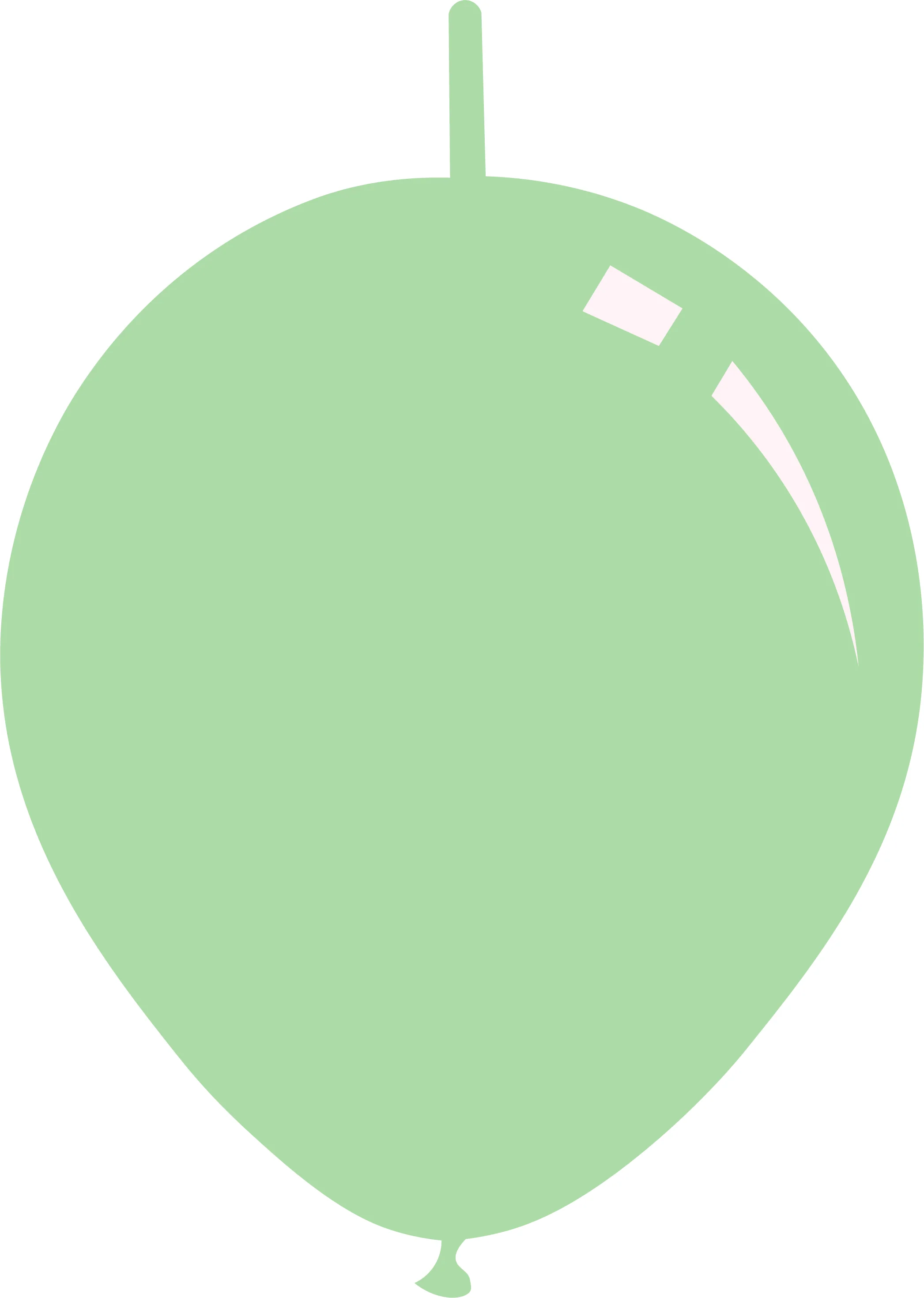 6" Deco Matte Mint Green Decomex Linking Latex Balloons (100 Per Bag)