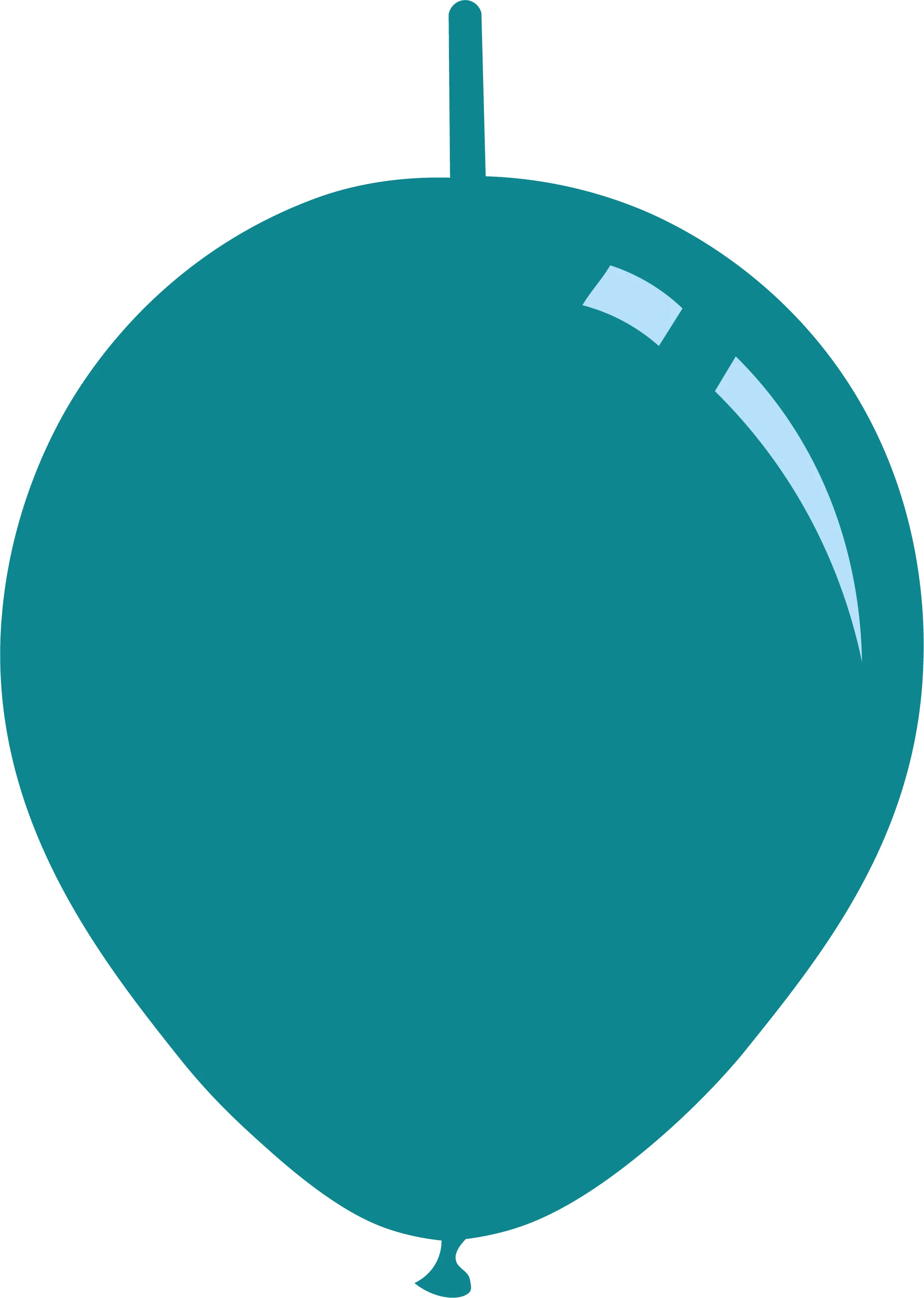 6" Deco Turquoise Decomex Linking Latex Balloons (100 Per Bag)