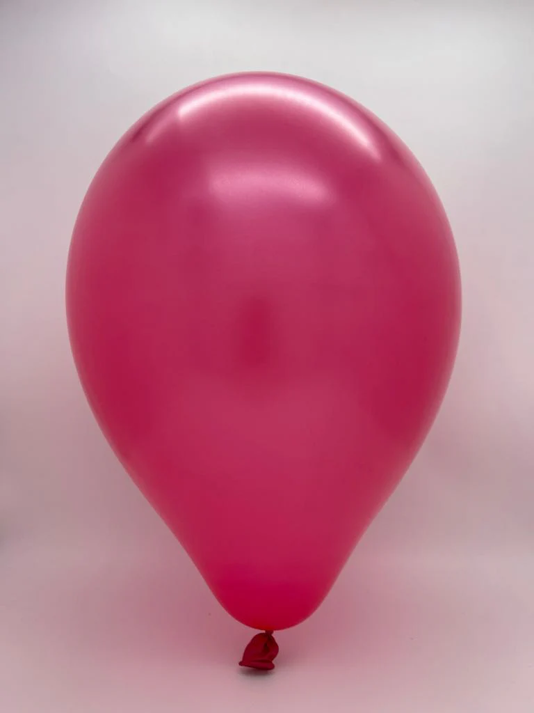 6" Metallic Fuchsia Decomex Linking Latex Balloons (100 Per Bag) - Image 2