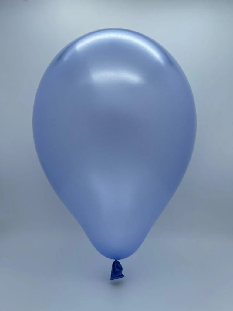 6" Metallic Periwinkle Decomex Linking Latex Balloons (100 Per Bag) - Image 2