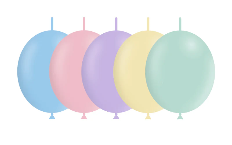 6'' Balloonia Brand Professional Line Latex Balloons Decolink Matte Assorted (100 Per Bag)