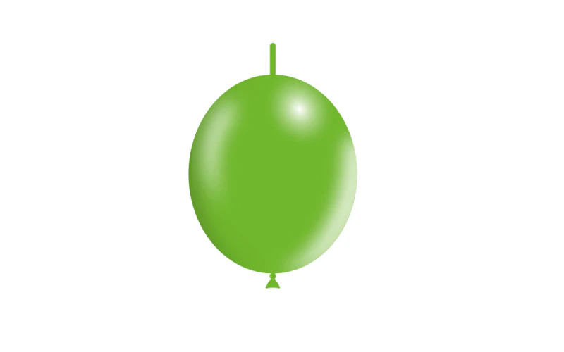 6'' Balloonia Brand Professional Line Latex Balloons Decolink Standard Apple Green (100 Per Bag) - Image 3