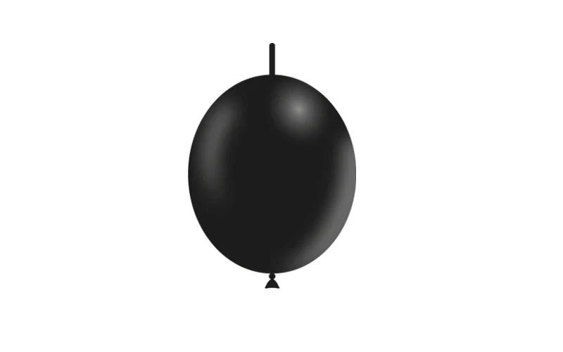 6'' Balloonia Brand Professional Line Latex Balloons Decolink Standard Black (100 Per Bag) - Image 3