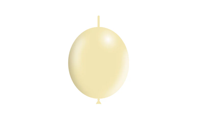 6'' Balloonia Brand Professional Line Latex Balloons Decolink Standard Ivory (100 Per Bag) - Image 3
