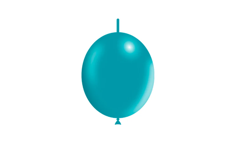 6'' Balloonia Brand Professional Line Latex Balloons Decolink Standard Turquoise (100 Per Bag) - Image 3