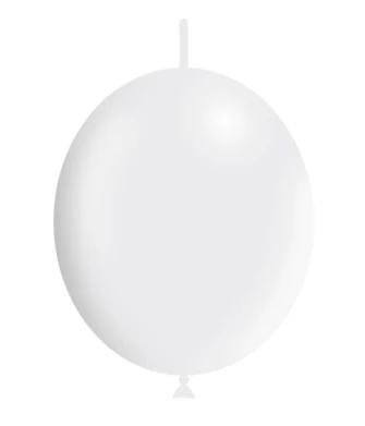 6'' Balloonia Brand Professional Line Latex Balloons Decolink Standard White (100 Per Bag)