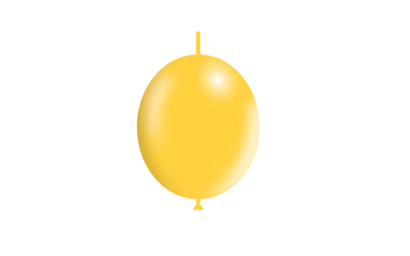 6'' Balloonia Brand Professional Line Latex Balloons Decolink Standard Yellow (100 Per Bag) - Image 3