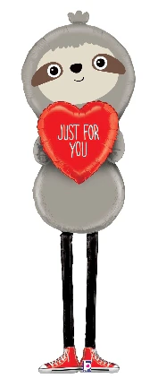 60" Shape Packaged Special Delivery Sloth Foil Balloon
