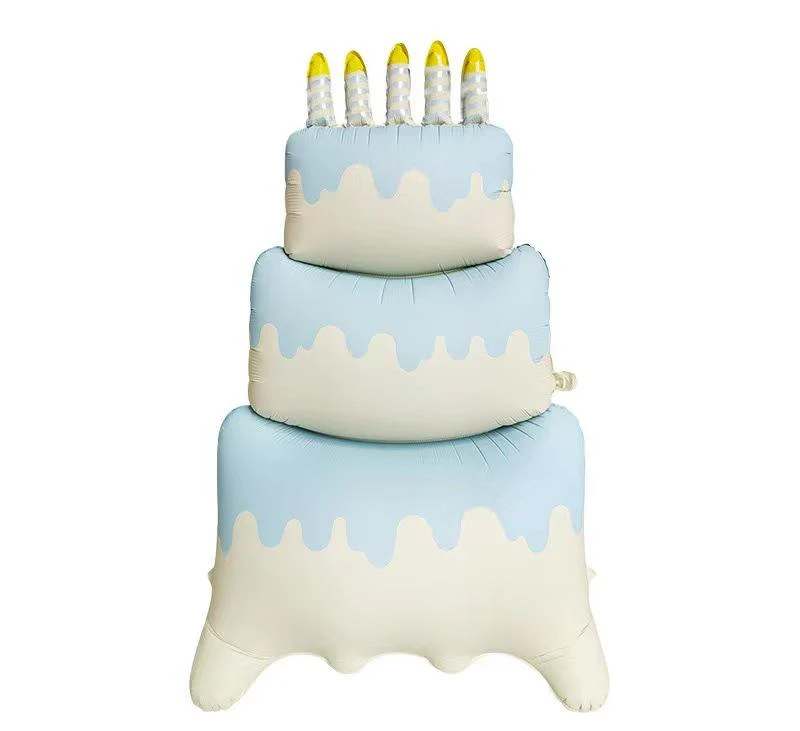 60" Airfill Only Matte Supersize Standing/Sitting Blue Cake