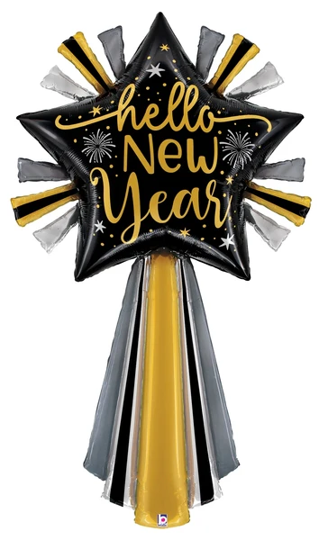 60" Foil Balloon Shape(bottom air-filled) Special Deliver New Year Shooting Star