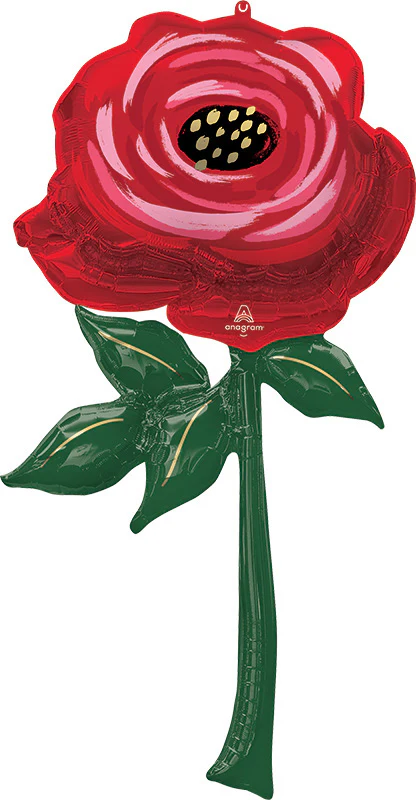 62" Giant Multi-Balloon Painted Rose Foil Balloon