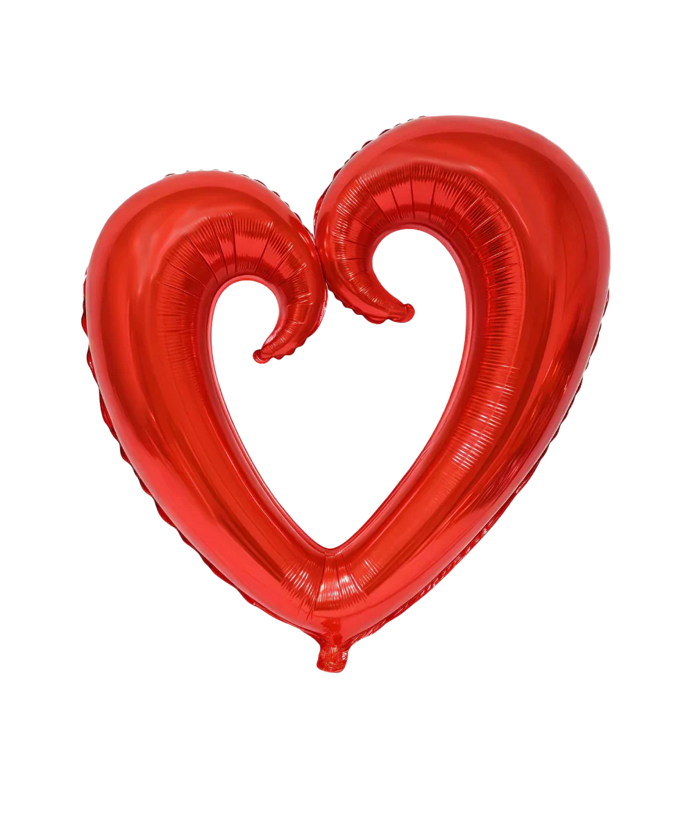 65" Airfill Only Hollow Heart Red Deco Giant Balloon
