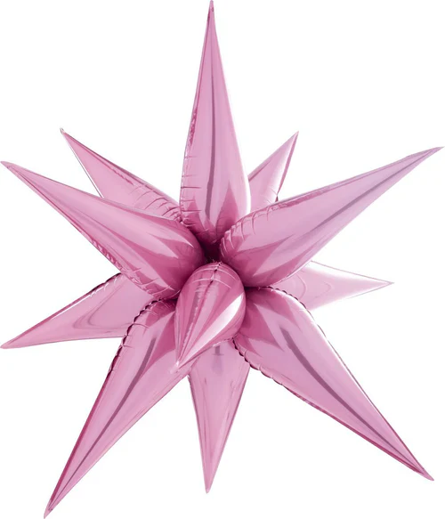 40" Airfill Decor Only Decochamp Brand Starburst Light Pink Foil (12 Piece Kit) Balloon
