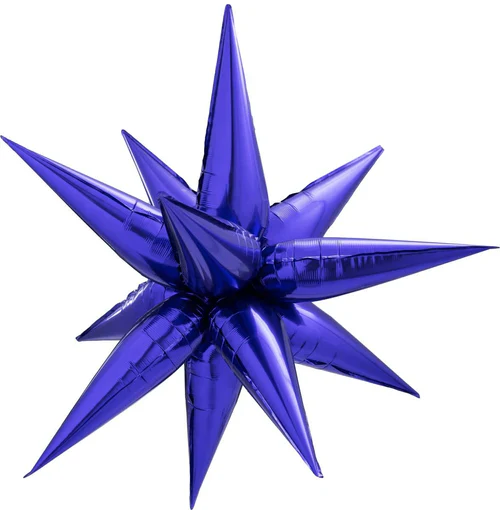 26" Airfill Decor Only Decochamp Brand Starburst Purple Foil (12 Piece Kit) Balloon