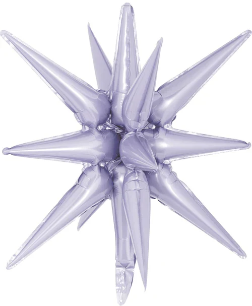 22" Airfill Decor Only Decochamp Brand Starburst Lilac Foil (One Piece) Balloon