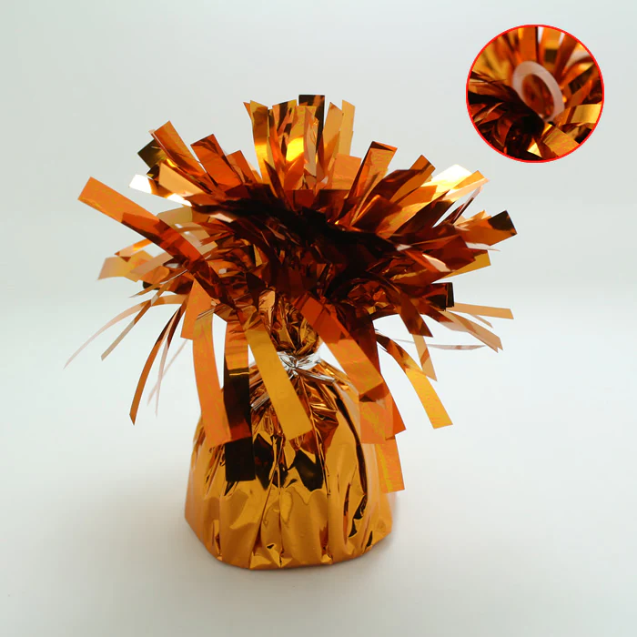 6 oz Orange Foil Wrapped Balloon Weight