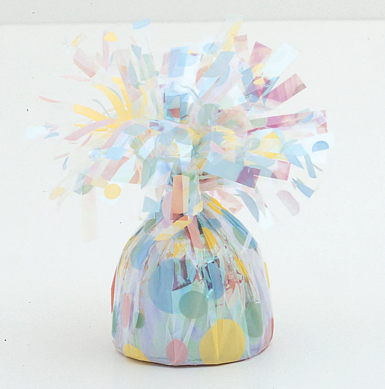 6 oz Polka Dot Foil Wrapped Balloon Weight
