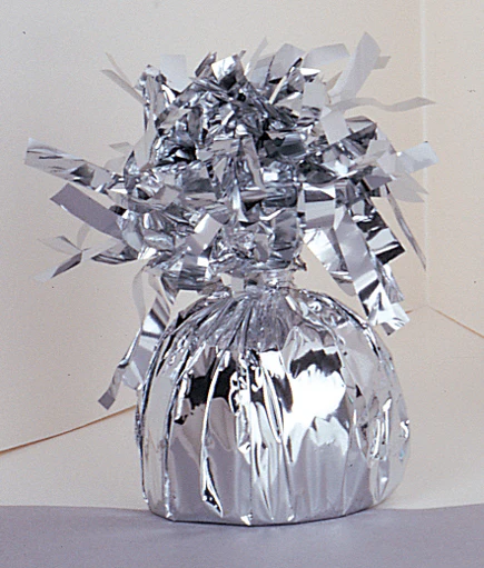 6 oz Silver Foil Wrapped Balloon Weight