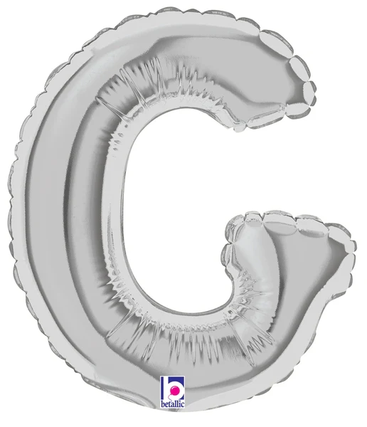 7" Airfill Only (Sticks Sold Separately) (requires heat sealing) Megaloon Jr. Letter Balloons G Silver