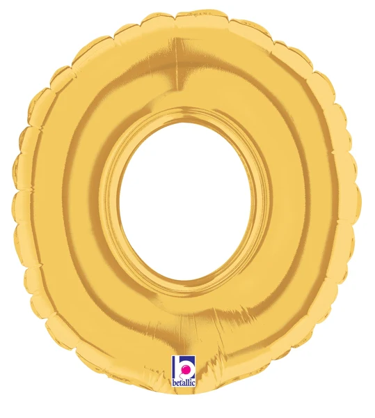 7" Airfill Only (Sticks Sold Separately) (requires heat sealing) Megaloon Jr. Number Balloon 0 Gold