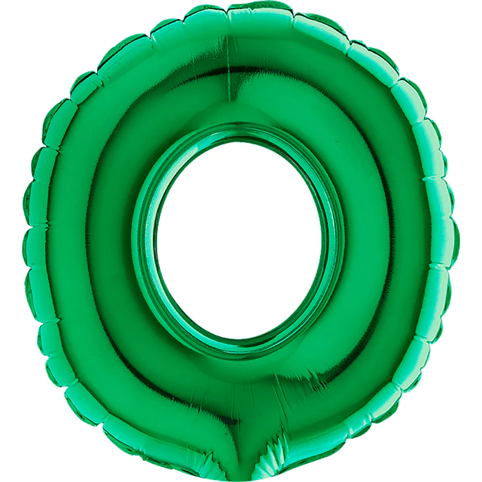 7" Airfill Only (Sticks Sold Separately) (requires heat sealing) Number Balloon 0 Green