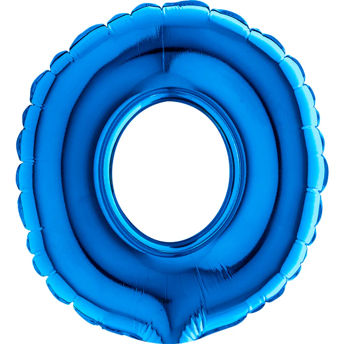 7" Airfill Only (Sticks Sold Separately) (requires heat sealing) Number/Letter Balloon 0 Blue
