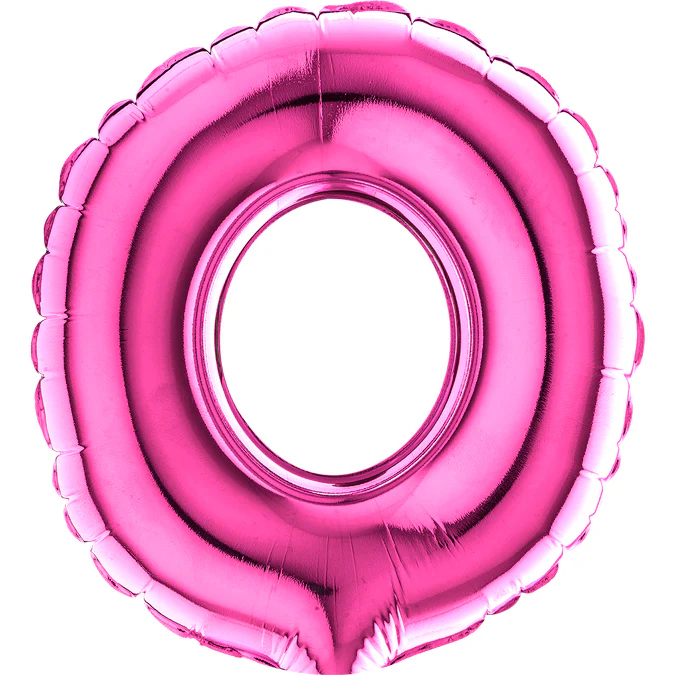 7" Airfill Only (Sticks Sold Separately) (requires heat sealing) Number/Letter Balloon 0 Fuschia