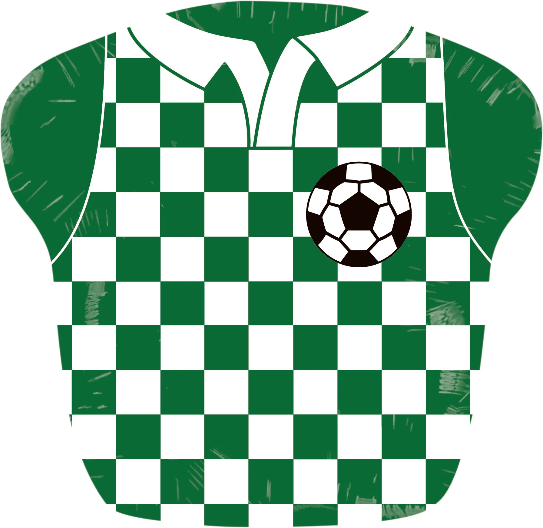 7" Airfill Only (Sticks Sold Separately) Soccer T-Shirt Green/White Foil Balloon